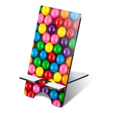 1x 3mm MDF Phone Stand Colorful Gumball Sweets ​ #14133
