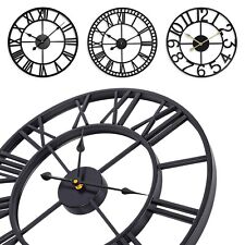 Extra Large Roman Clock Numerals Skeleton Open Face Round Wall Clock Big Giant
