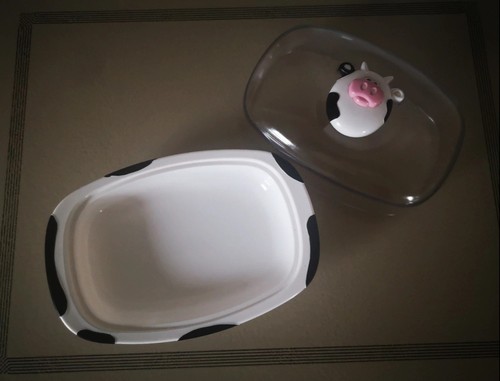 Moomoo butter dish - dish, pod