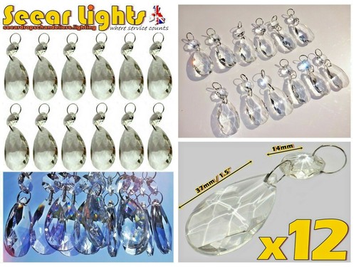 Chandelier drops glass - 12,