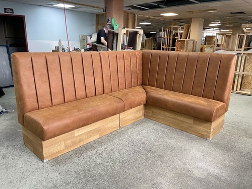 Vegan corner banquette booth - banquette,