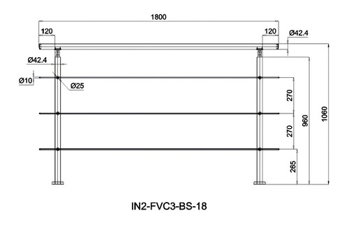 Stainless steel handrail - stainless,