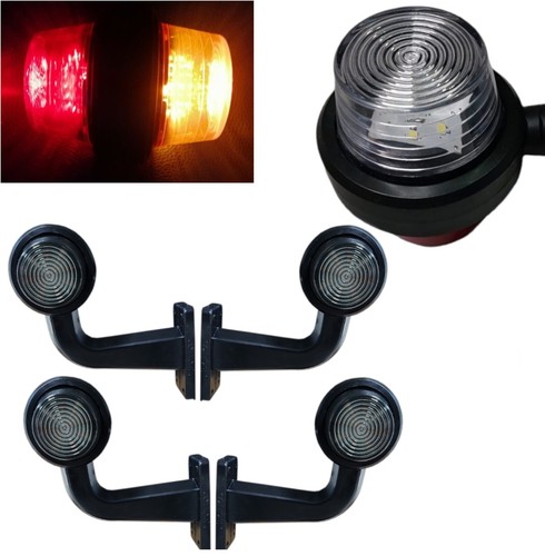 Smoked red amber - red, led
