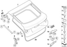 BMW Genuine Boot Lid Tailgate Push Button Fits E82 E88 E90 E90 LCI 51247118158