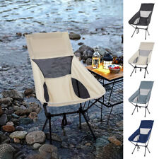 Folding Camping Chair Breathable Moon Chair Garden Outdoor Festival Beach Picnic