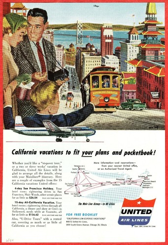 1954 united air lines - ad~,