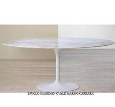 OVAL TULIP TABLE 169X111 MARBLE CARRARA SAARINEN TABLE MADE IN ITALY 