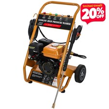 GEARZAAR Petrol Pressure Washer 6.5HP 3950 PSI 5 Nozzles Jet Wash High Power Jet