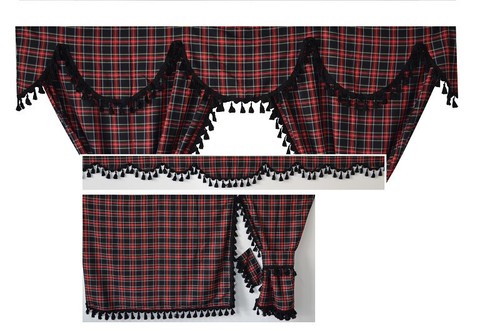 Tartan truck curtains - curtains, full