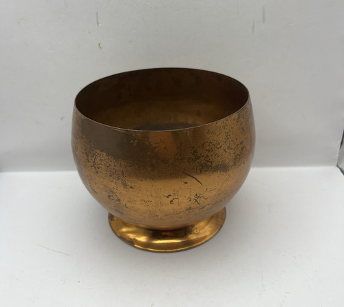 Vintage copper planter bowl - copper,