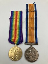 WW1 British Service Medals inc Allied Victory Medal and British War Medal