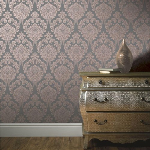 Floral damask wallpaper - damask,