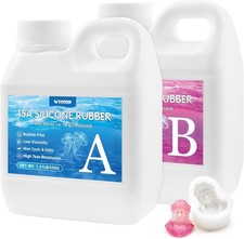 Silicone Mould Making Kit, Translucent Silicone Rubber, 1.1Kg Super Elastic