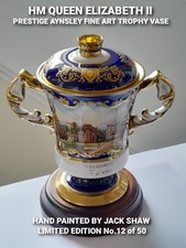 AYNSLEY FINE CHINA HM QUEEN ELIZABETH II c.1997 WINDSOR CASTLE URN LE No.12/50