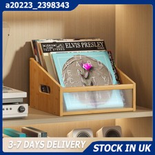 Vinyl Record Storage Box Bamboo Albums Magazine Storage Crate UK STOCK