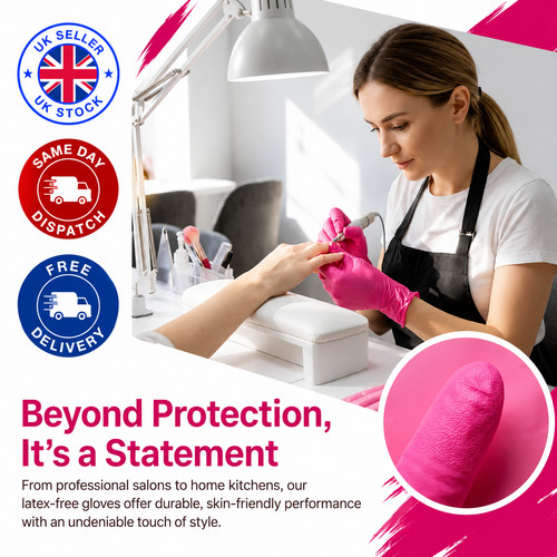 Pink disposable nitrile - pink,