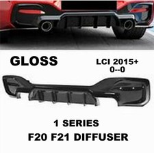 BMW 1 SERIES F20 F21 REAR DIFFUSER 2015+ FACELIFT LCI 135/140 LOOK GLOSS BLACK 