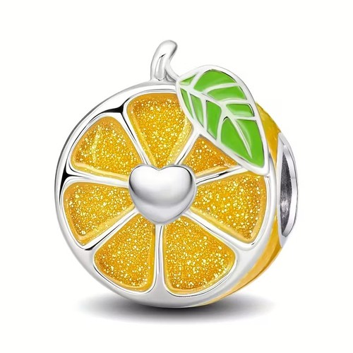 S925 sterling silver - silver, orange