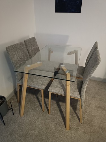 Modern glass dining table 4 - glass,