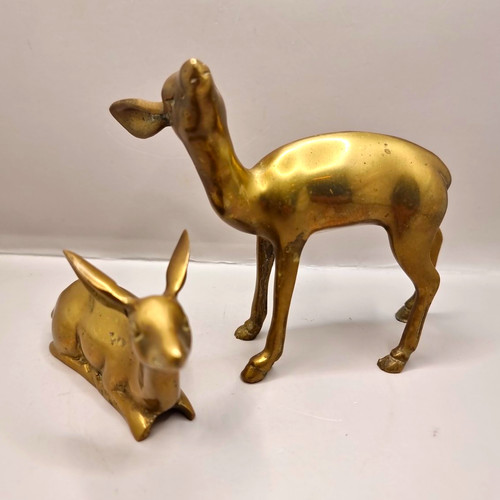 Vintage brass deer figurines - vintage,