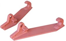 Pair Euro 8 Quickie Loader Brackets Hook Eye Weld On Tractor Euro Norm INC VAT