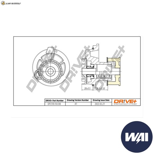 Water pump dp2310 038 for - pump,