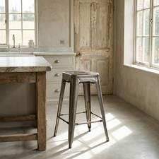 TOLIX INSPIRED METAL BAR STOOL