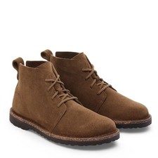 BIRKENSTOCK UPPSALA MID DARK TEA SCARPE PELLE SCAMOSCIATA DESERT BOOTS MARRONE C