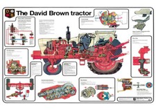 David Brown Tractor Poster Brochure'996 1490 1210 1212 Selectamatic Cut Through'