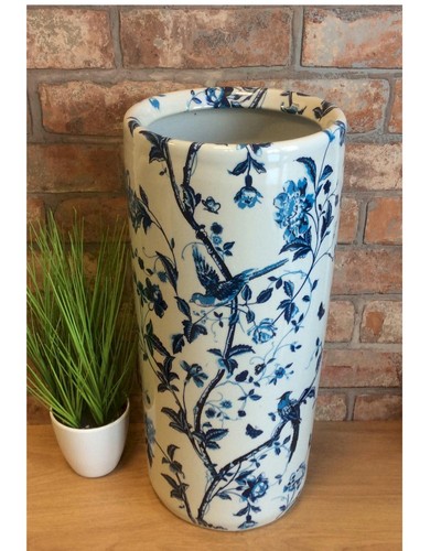 Blue birds and flowers ceramic - birds,