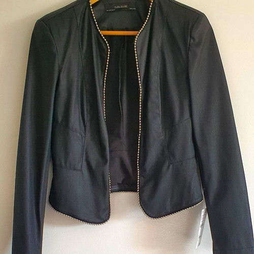 Zara basic black faux leather - zara,