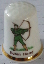 England China Vintage Robin Hood Old Thimble Historic Keepsake & The Major Oak