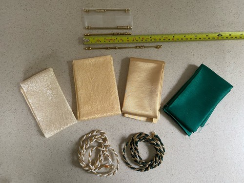 Dolls house curtain making - dolls,