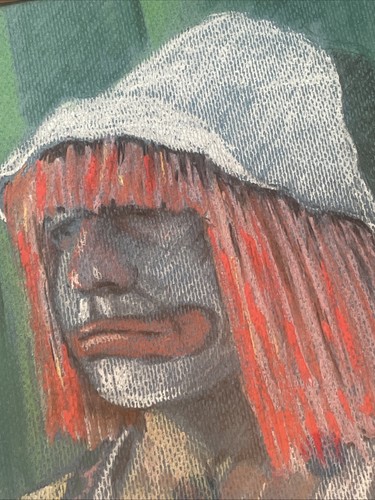 Sad clown pastel - sad, painting