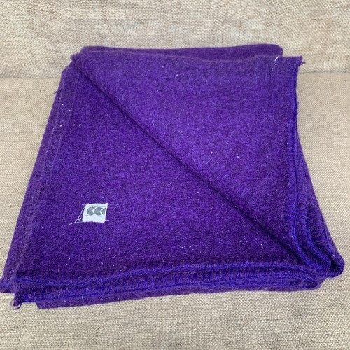 Cc41 1940s purple wool blanket - cc41,