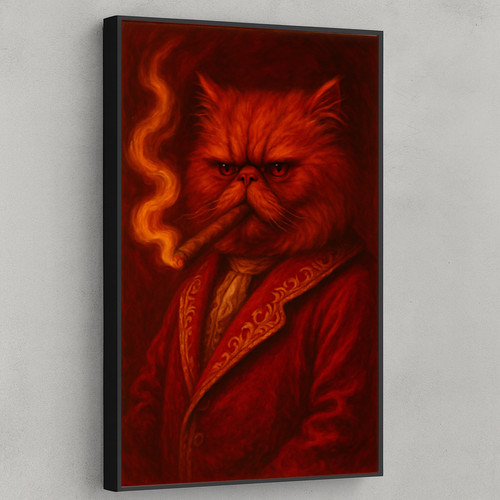 Inspirelo gentelman cat smoke - gentelman,