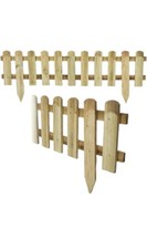Natural Wood Freestanding Picket Fence Panels for Garden, Patio & Guest Houses