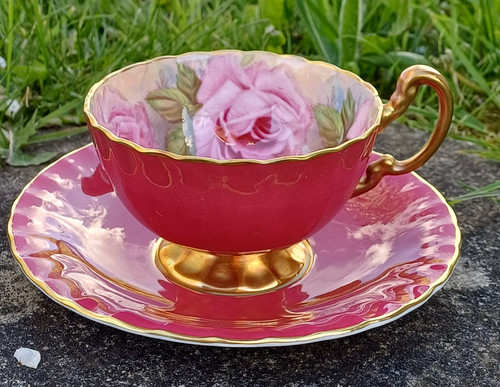 Aynsley pink cabbage rose - aynsley,