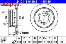 X2 PCS REAR BRAKE DISC ROTOS