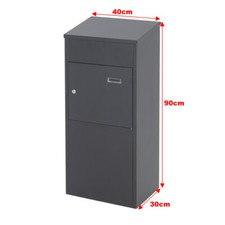 3FT Large Parcel Delivery Drop Box Lockable Home Storage Letter Post Box