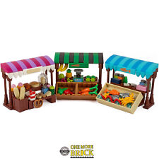 Market Stalls | Bakery, Greengrocer & Fishmonger | All parts LEGO