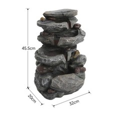 Electric/Solar Power Water Fountain Feature Garden Patio Cascading Stone Statue