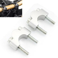 2x Chrome Handlebar Riser