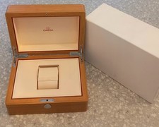 Genuine Omega Large Matte Wooden Watch Box With Removable Travel Box