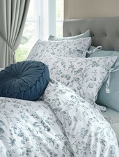Laura Ashley Blue Seaspray 200 Thread Count Aria Bedding Set KING RRP £90