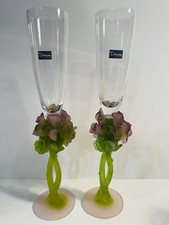 RARE PAIR Daum Crystal Pate De