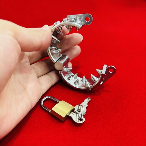 Steel chastity device ring - steel,