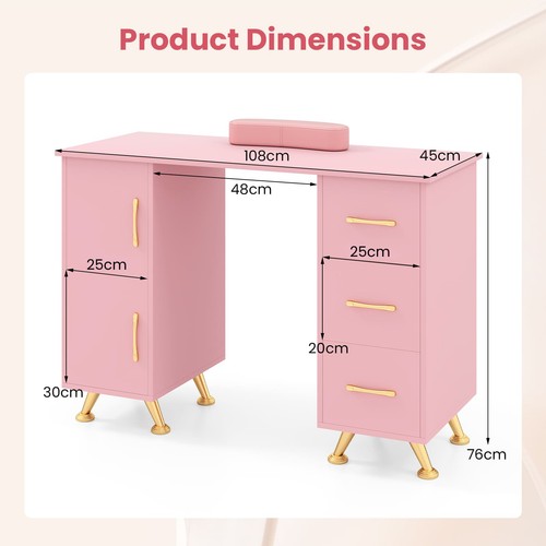 Manicure station desk with - desk,