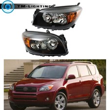 Headlights Black Headlamps Left&Right Side For 2006 2007 2008 Toyota RAV4