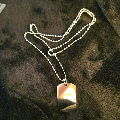 Military dog tag pendant - dog,